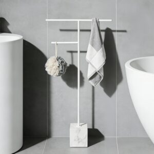 Minimalist Marble Base Towel Rack