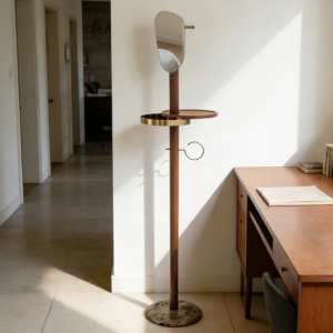 Luxury Walnut & Marble Valet Stand